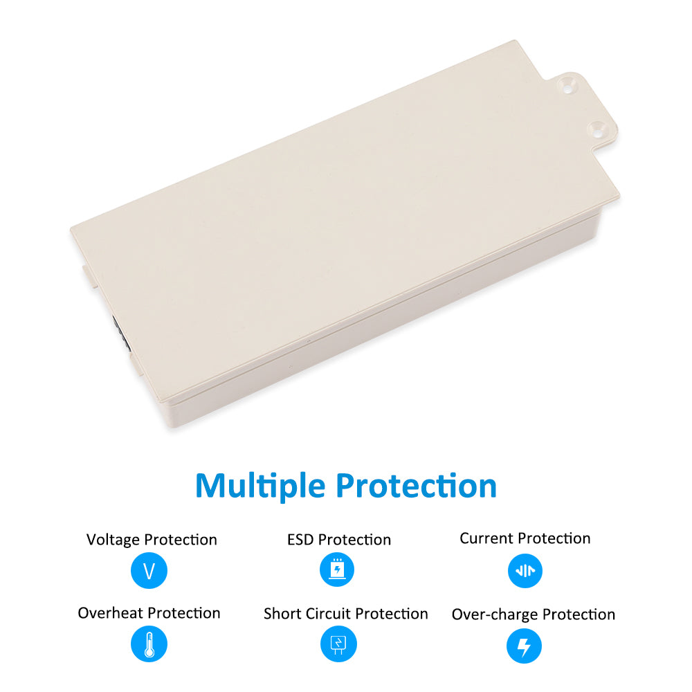 Battery label and connector view